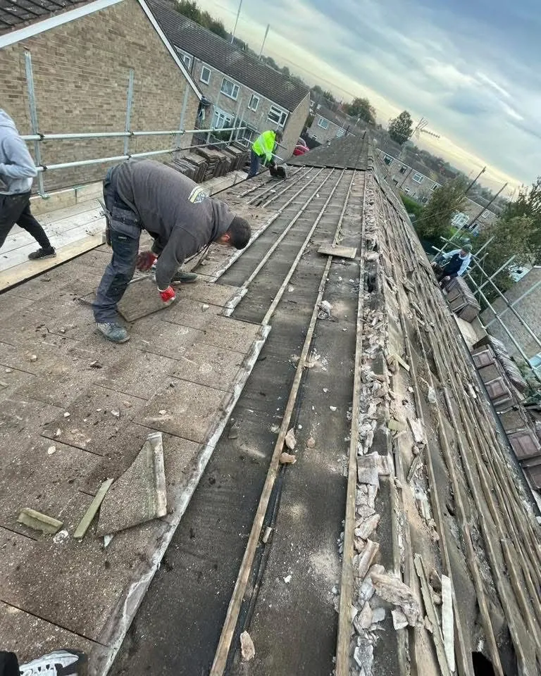 Roof strip and re-felt in progress in Truro
